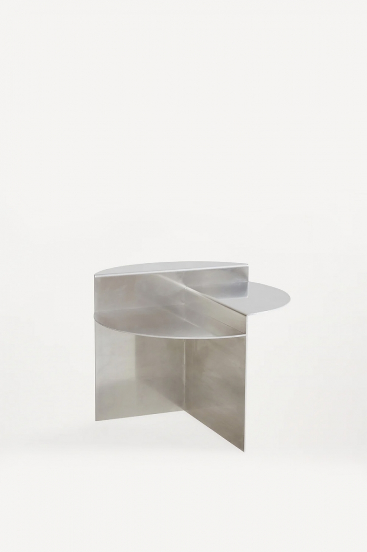 rivet side table zilver